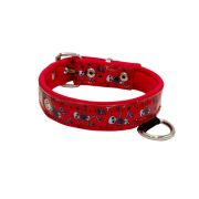 Collar de perro con doble correa de poliamida, acolchado de neopreno de 4 cm y bordado – KI01014/35/20/P1/04