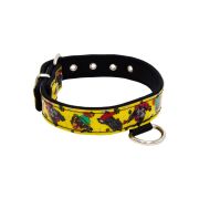 Collar de perro con impresión en vinilo y forro de neopreno (Diseño: Caritas- sombreros) – KI01015/50/25/P2/01