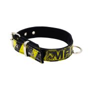 Collar de perro con impresión de vinilo y forro de neopreno (Μaligator Negro Amarillo) – KI01018/35/20/P5/01