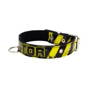 Collar de perro con impresión de vinilo y forro de neopreno (Μaligator Negro Amarillo) – KI01018/80/40/P5/01