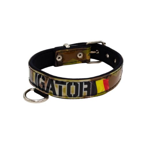 Collar de perro con impresión de vinilo y forro de neopreno (Camuflaje Malinois) – KI01019/40/20/P6/01