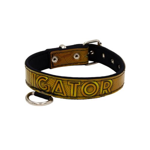 Collar de perro con impresión de vinilo y forro de neopreno (Camuflaje de caimán) – KI01020/50/30/P7/01