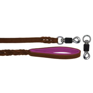 Braided leather guide made from genuine leather, 5mm thick, featuring leather backing – OD01002/150/20/BR/13/K07